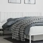 Tăblie de pat metalică, alb, 200 cm GartenMobel Dekor