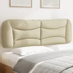 Pernă pentru tăblie de pat, crem, 160 cm, material textil GartenMobel Dekor