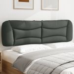 Pernă pentru tăblie de pat, gri închis, 180 cm, material textil GartenMobel Dekor