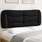Pernă pentru tăblie de pat, negru, 140 cm, material textil GartenMobel Dekor