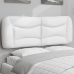 Pernă pentru tăblie pat, alb, 140 cm, piele artificială GartenMobel Dekor