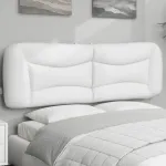 Pernă pentru tăblie pat, alb, 160 cm, piele artificială GartenMobel Dekor