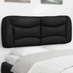 Pernă pentru tăblie pat, negru, 140 cm, piele artificială GartenMobel Dekor