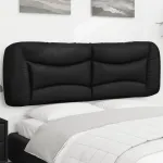 Pernă pentru tăblie pat, negru, 160 cm, piele artificială GartenMobel Dekor