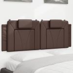 Pernă pentru tăblie pat, maro, 120 cm, piele artificială GartenMobel Dekor