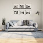 Covor pufos cu fire înalte, albastru modern, 160x230 cm GartenMobel Dekor