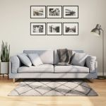 Covor pufos "PAMPLONA" cu fire înalte, bej/antracit, 120x200 cm GartenMobel Dekor