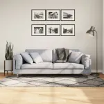 Covor pufos cu fire înalte, bej și antracit modern, 100x200 cm GartenMobel Dekor