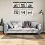 Covor ISTAN, cu fire înalte, aspect lucios, gri, 80x150 cm GartenMobel Dekor