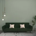 Canapea extensibilă cu 2 locuri, verde închis, catifea GartenMobel Dekor