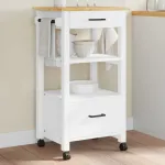 Cărucior de bucătărie „MONZA”, 48x40x90 cm, lemn masiv de pin GartenMobel Dekor