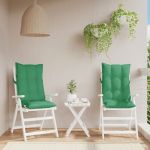 Perne scaun cu spătar înalt, 2 buc, verde, țesătură Oxford GartenMobel Dekor