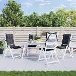 Perne scaun cu spătar înalt 4 buc, antracit, țesătură Oxford GartenMobel Dekor