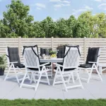 Perne scaun cu spătar înalt 6 buc, antracit, țesătură Oxford GartenMobel Dekor