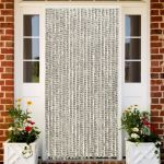 Perdea pentru insecte gri deschis și gri închis100x200cmchenille GartenMobel Dekor