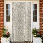 Perdea pentru insecte gri deschis și gri închis90x200cm chenille GartenMobel Dekor