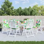 Perne de scaun spătar înalt, 6 buc., multicolor, textil oxford GartenMobel Dekor