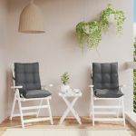 Perne scaun cu spătar mic, 2 buc., antracit, textil oxford GartenMobel Dekor
