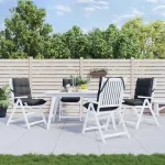 Perne scaun cu spătar mic, 4 buc., antracit, textil oxford GartenMobel Dekor