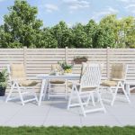 Perne scaun cu spătar mic, 4 buc., bej, textil oxford GartenMobel Dekor