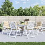 Perne scaun cu spătar mic, 6 buc., bej, textil oxford GartenMobel Dekor