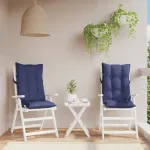 Perne scaune cu spătar înalt, 2 buc., bleumarin, textil oxford GartenMobel Dekor