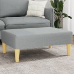 Taburet, gri deschis, 77x55x31 cm, material textil GartenMobel Dekor