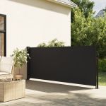 Copertina laterală retractabilă, negru, 140x300 cm GartenMobel Dekor