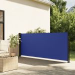 Copertină laterală retractabilă, albastru, 120 x 600 cm GartenMobel Dekor