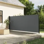 Copertină laterală retractabilă, antracit, 160 x 600 cm GartenMobel Dekor