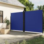 Copertină laterală retractabilă, albastru, 200x600 cm GartenMobel Dekor