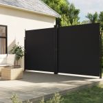 Copertină laterală retractabilă, negru, 200x600 cm GartenMobel Dekor