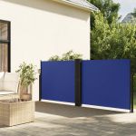 Copertină laterală retractabilă, albastru, 140x600 cm GartenMobel Dekor