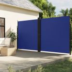 Copertină laterală retractabilă, albastru, 200x600 cm GartenMobel Dekor