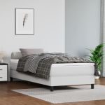 Saltea de pat cu arcuri, alb, 120x190x20 cm, piele ecologică GartenMobel Dekor