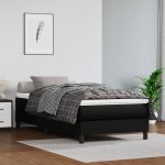 Saltea de pat cu arcuri, negru, 120x190x20 cm, piele ecologică GartenMobel Dekor
