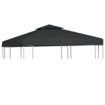 Copertină rezervă acoperiș pavilion gri închis 3x3 m 310 g/m² GartenMobel Dekor