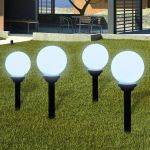Lămpi de exterior pentru alei LED 4 buc. 15 cm, cu țăruș de sol GartenMobel Dekor