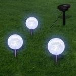 Lămpi solare grădină cu LED, 3 buc., țăruși & panouri solare GartenMobel Dekor