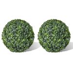 Arbuști ornamentali artificiali bilă pe tulpină,  2 buc., 35 cm   GartenMobel Dekor