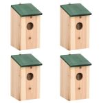 Căsuțe de păsări, 4 buc., 12x12x22 cm, lemn  GartenMobel Dekor