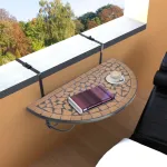 Masă de balcon suspendată, cărămiziu, mozaic GartenMobel Dekor