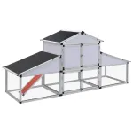 41323  Coteț de găini cu zonă de mișcare și repaus aluminiu GartenMobel Dekor