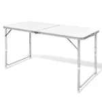 Masă camping din aluminiu reglabilă 120 x 60 cm  GartenMobel Dekor