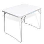 Masă camping din metal pliabilă 80 x 60 cm GartenMobel Dekor