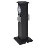 Priză de alimentare cu temporizator, pentru grădină, negru GartenMobel Dekor