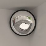 Oglindă de trafic convexă de interior, negru, Ø40 cm, acril GartenMobel Dekor