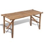 Bancă de grădină pliabilă, 118 cm, bambus GartenMobel Dekor