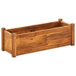Strat înălțat de grădină, 76 x 27,6 x 25 cm, lemn de acacia GartenMobel Dekor
