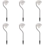 Lămpi solare cu LED pentru grădină, 6 buc., 9x7,8x29,5 cm GartenMobel Dekor
